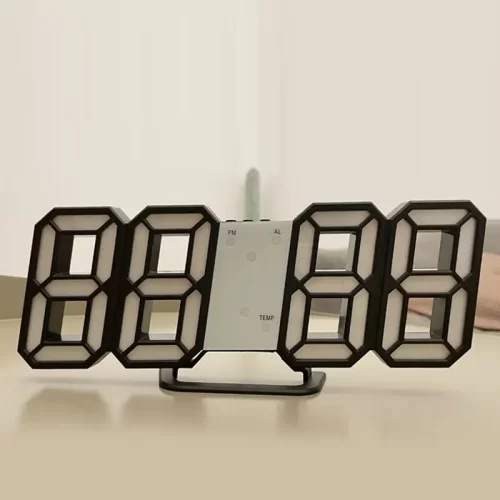 3D Simple Digital Clock Desktop Decoration Living Room Bedroom Study Room Wall Clock LED Digital Clock - Image 5