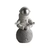 Astronaut Figurines Christmas Resin Spaceman Moon Sculpture Decorative Cosmonaut Statues Miniatures Gift for Kids Toy Home Decor - Image 9