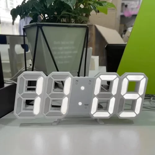 3D Simple Digital Clock Desktop Decoration Living Room Bedroom Study Room Wall Clock LED Digital Clock
