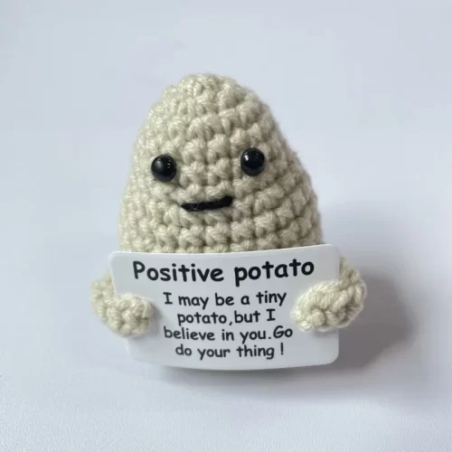 New Positive Energy Potato Hug Pocket Mini Handmade Plush Wool Knitting Doll with Card Funny Christams Gift Home Room Decoration - Image 19