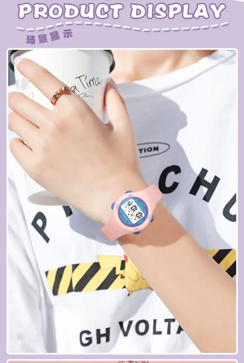 Children's Electronic Watch Girl Pink Cute Middle School Boys Watch 30M Waterproof Kids Multi functional Digital SmartWatch Gift - Image 15