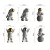 Astronaut Figurines Christmas Resin Spaceman Moon Sculpture Decorative Cosmonaut Statues Miniatures Gift for Kids Toy Home Decor - Image 6