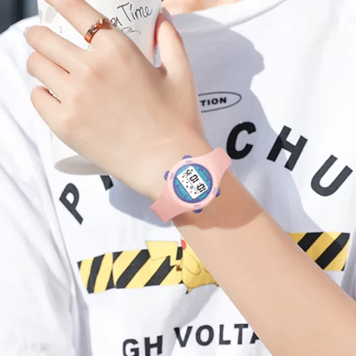Children's Electronic Watch Girl Pink Cute Middle School Boys Watch 30M Waterproof Kids Multi functional Digital SmartWatch Gift - Image 4