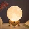 8 cm DIY Planet Lamp Moon Galaxy Night Light Art Painting Graffiti Birthday Gift Bedroom Living Room Decoration (With Stand) - Image 2