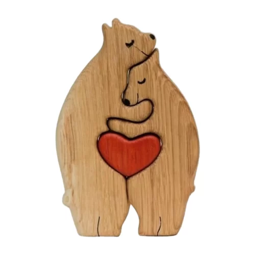 Bear Family Theme Wooden Art Puzzle Wooden Sculpture DIY Cute Family Member of Bears Puzzle Home Desktop Decor Mothers Day Gift - Image 12