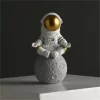 Astronaut Figurines Christmas Resin Spaceman Moon Sculpture Decorative Cosmonaut Statues Miniatures Gift for Kids Toy Home Decor - Image 23